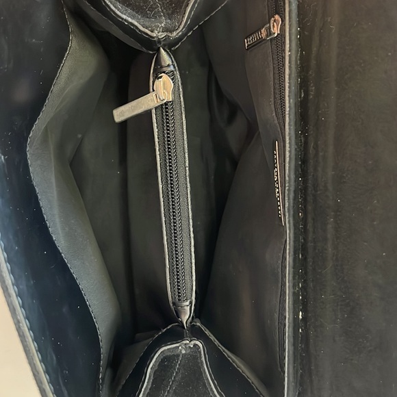 Preowned Fratelli Rossetti black handbag suede & leather, shoulder strap… - Picture 8 of 9